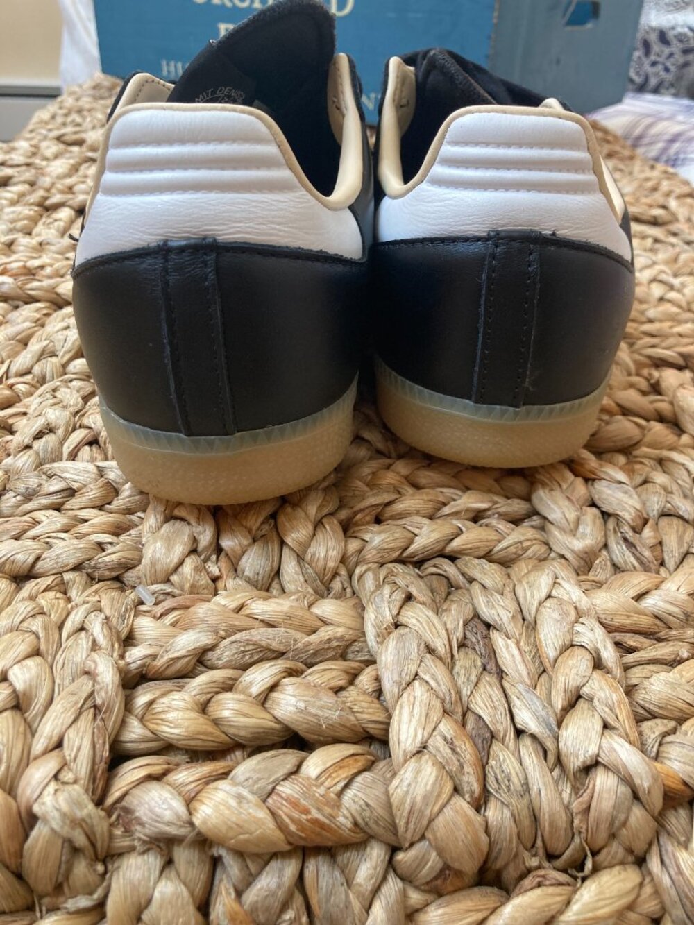 Adidas Samba OG Black White Beige Suede Gum Sole Sneakers Men’s 7.5 / Women’s 8 - Picture 6 of 12